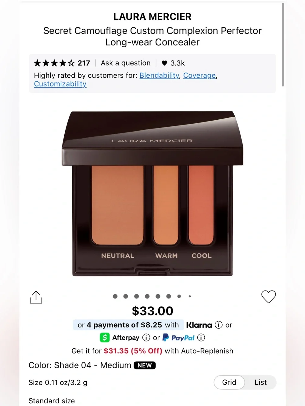 Laura Mercier secret camouflage long wear concealer! New!